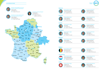 Carte des contacts par secteurs